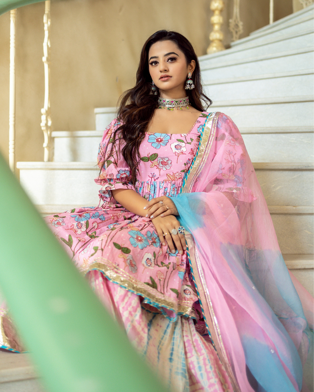 Gulbahaar Shibori Sharara Set