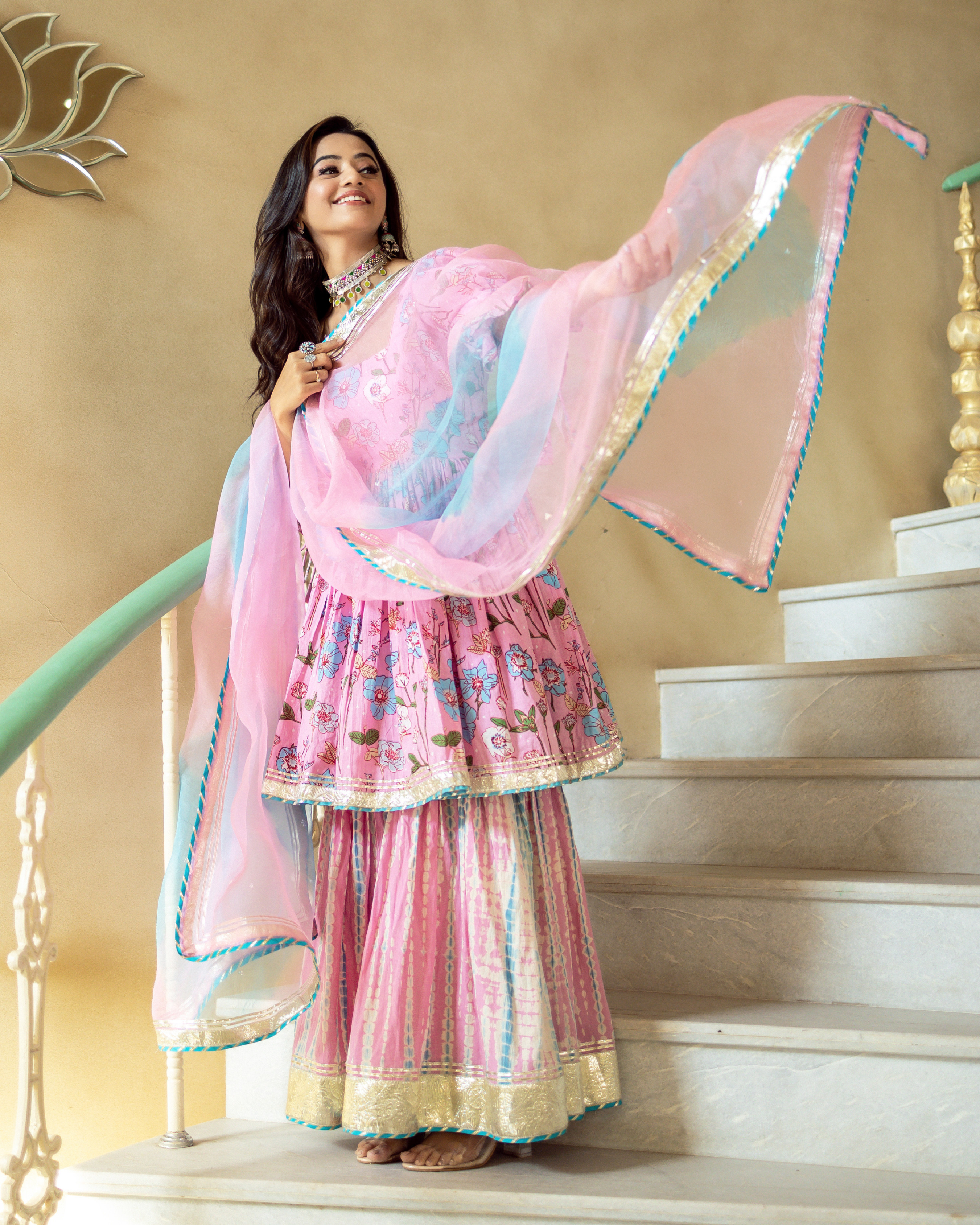 Gulbahaar Shibori Sharara Set