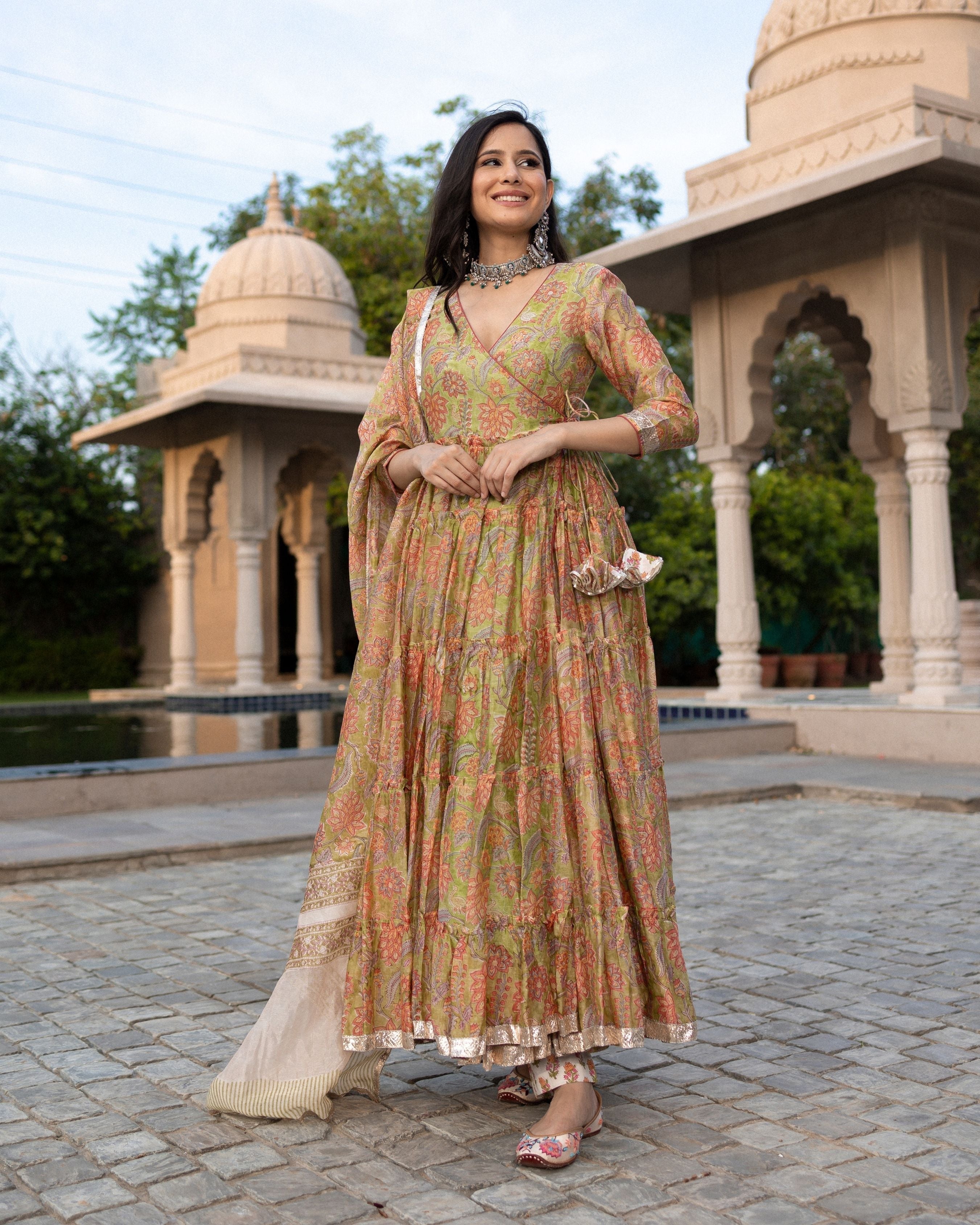 Mumal Chanderi Gotapatti Suit Set