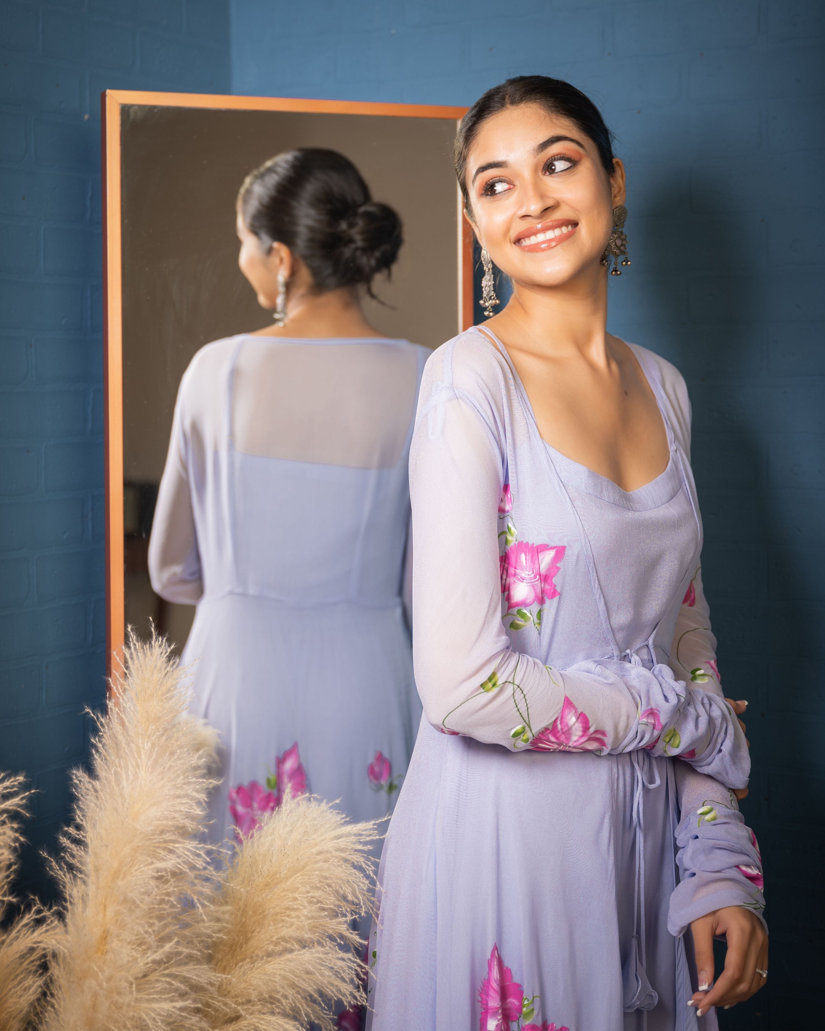 Tashi Handpainted Georgette Suit Set