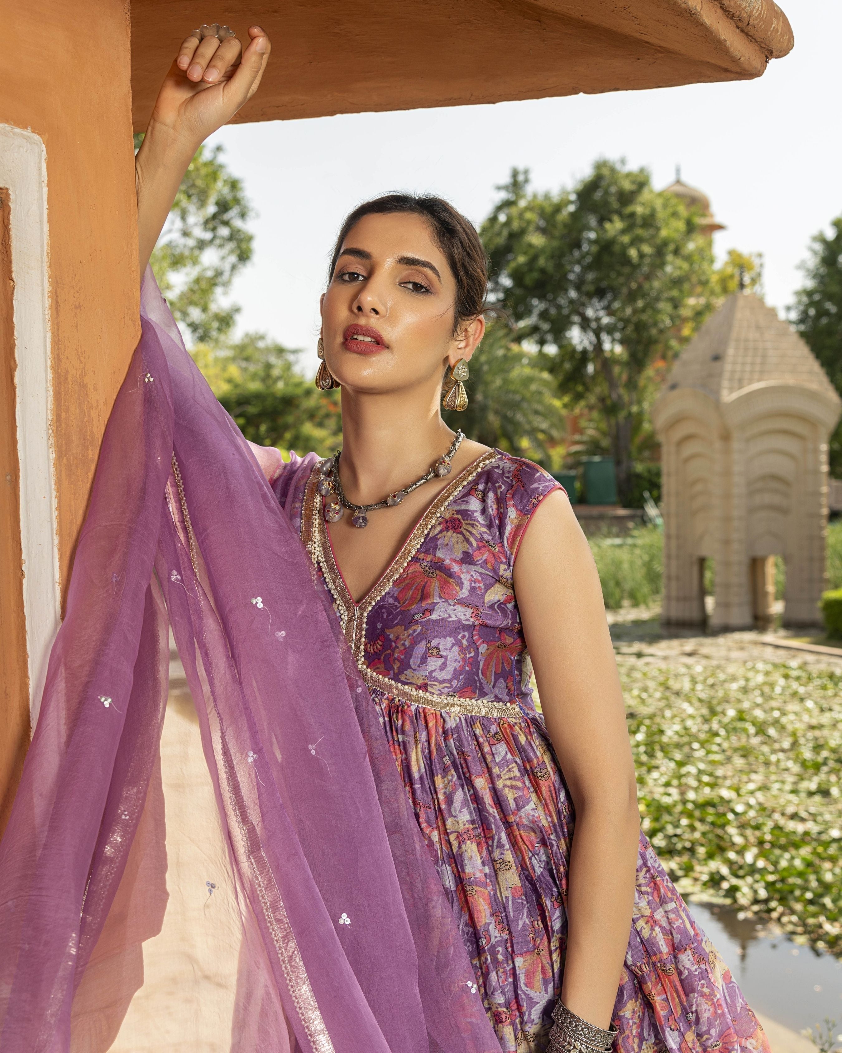 Rasya Chanderi Sharara Set