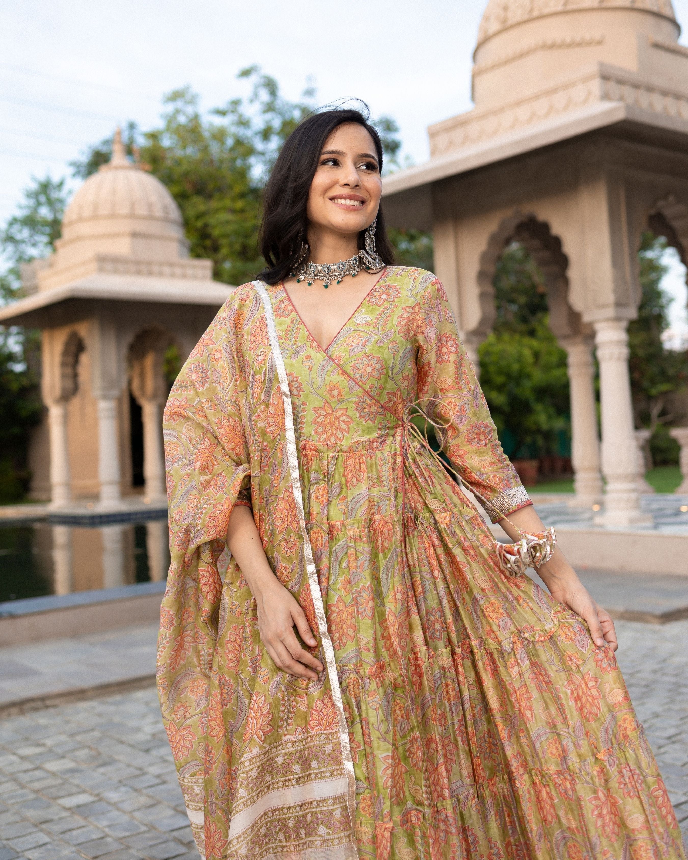 Mumal Chanderi Gotapatti Suit Set