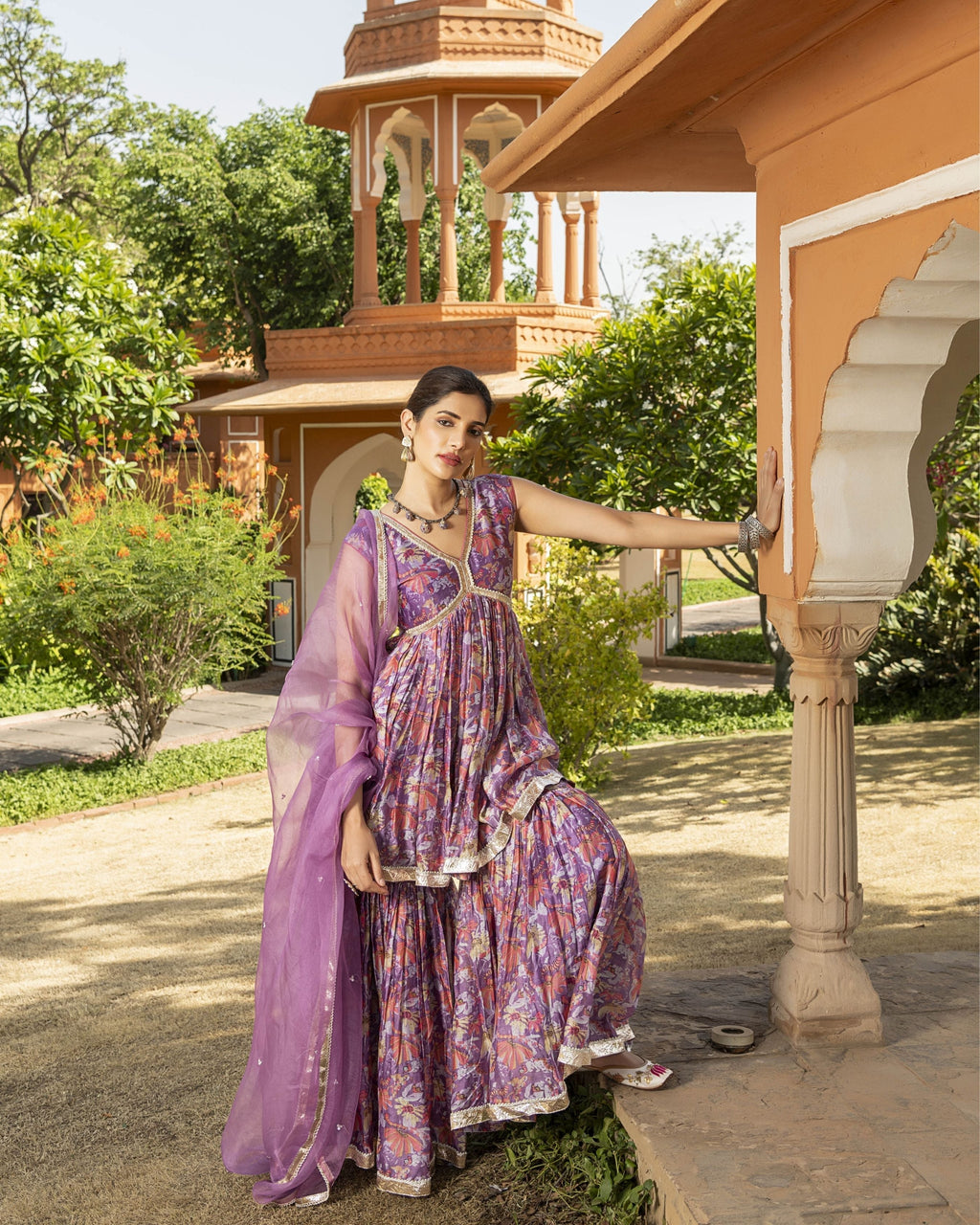 Rasya Chanderi Sharara Set