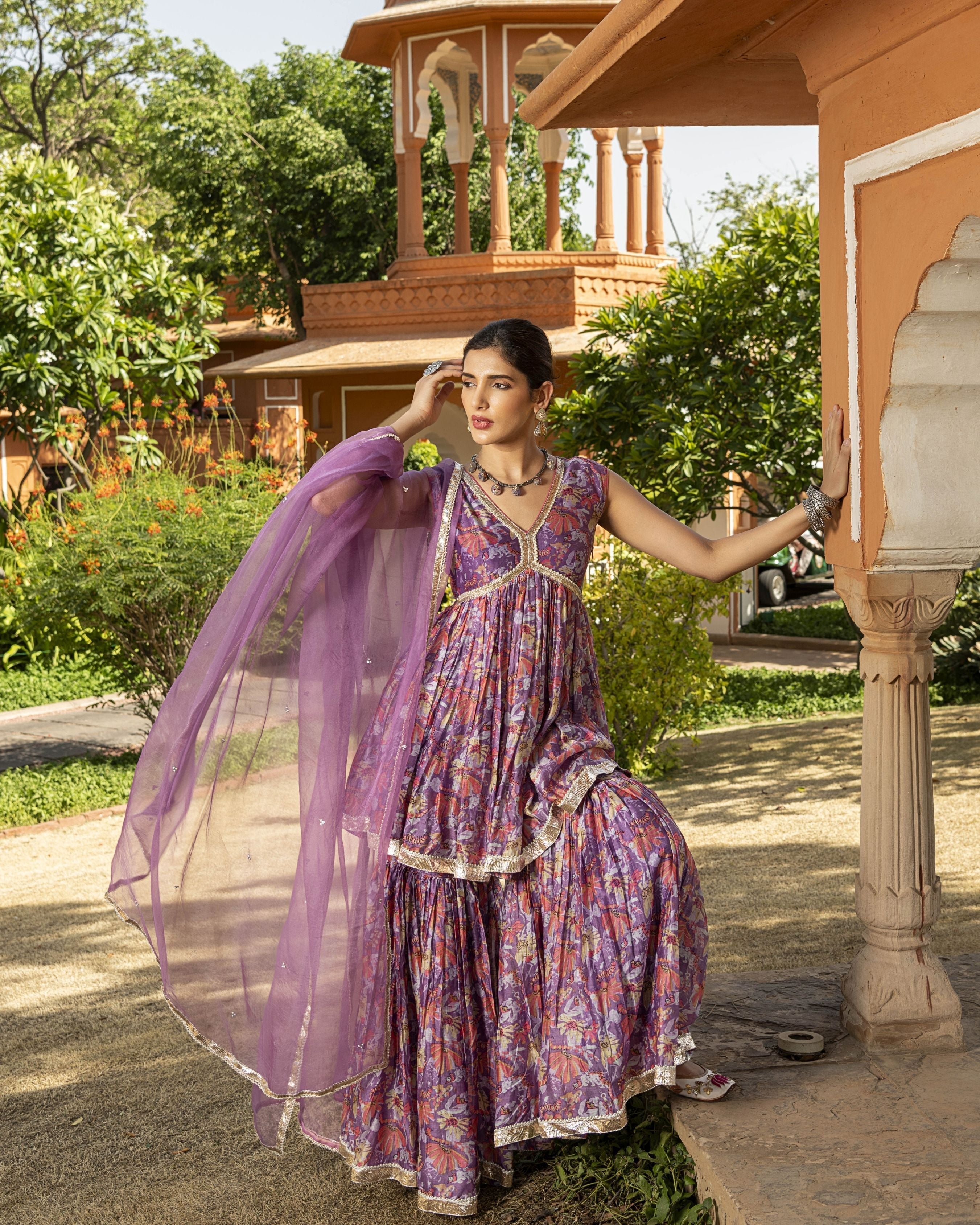 Rasya Chanderi Sharara Set