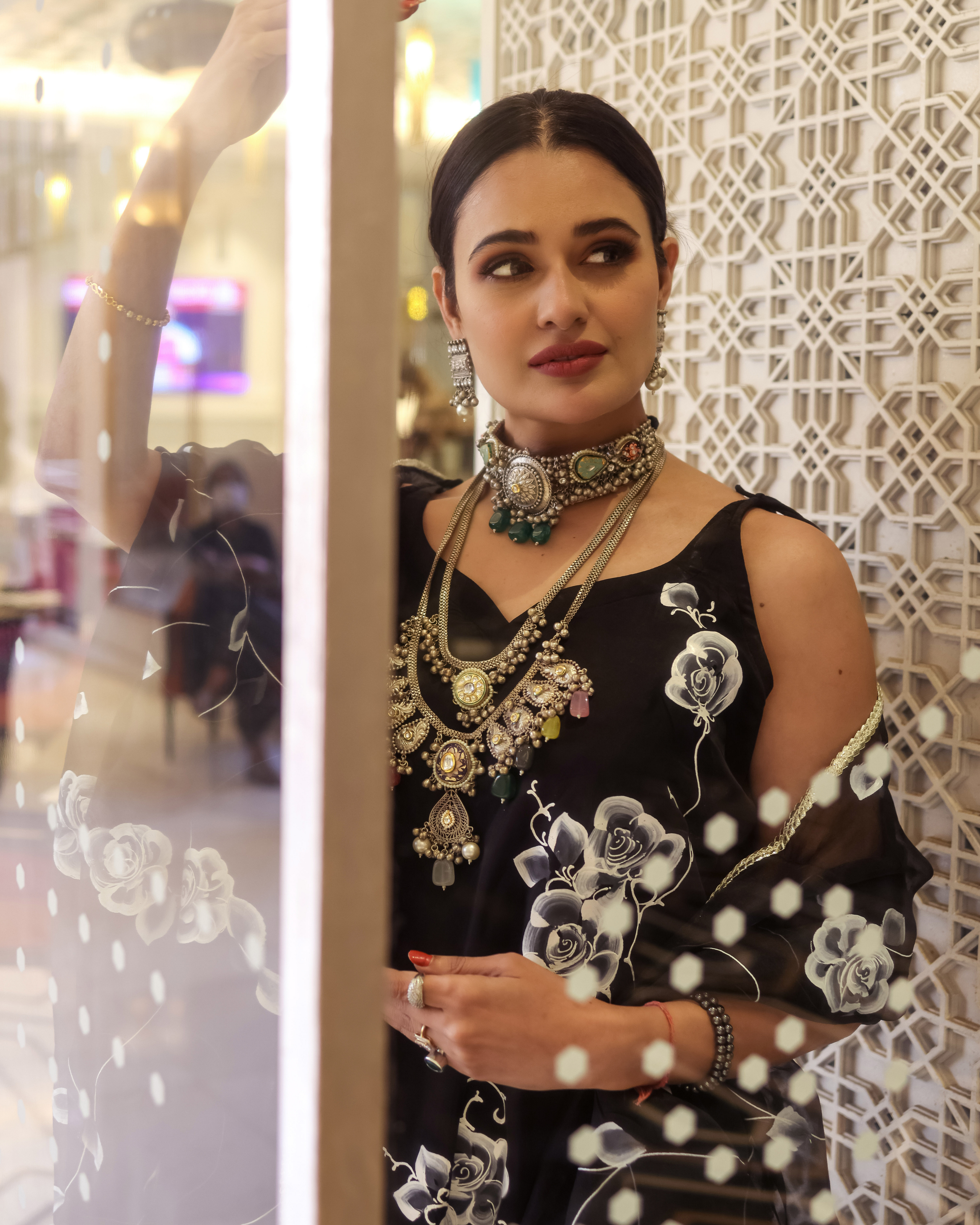 Night Sky Handpainted Sharara Set