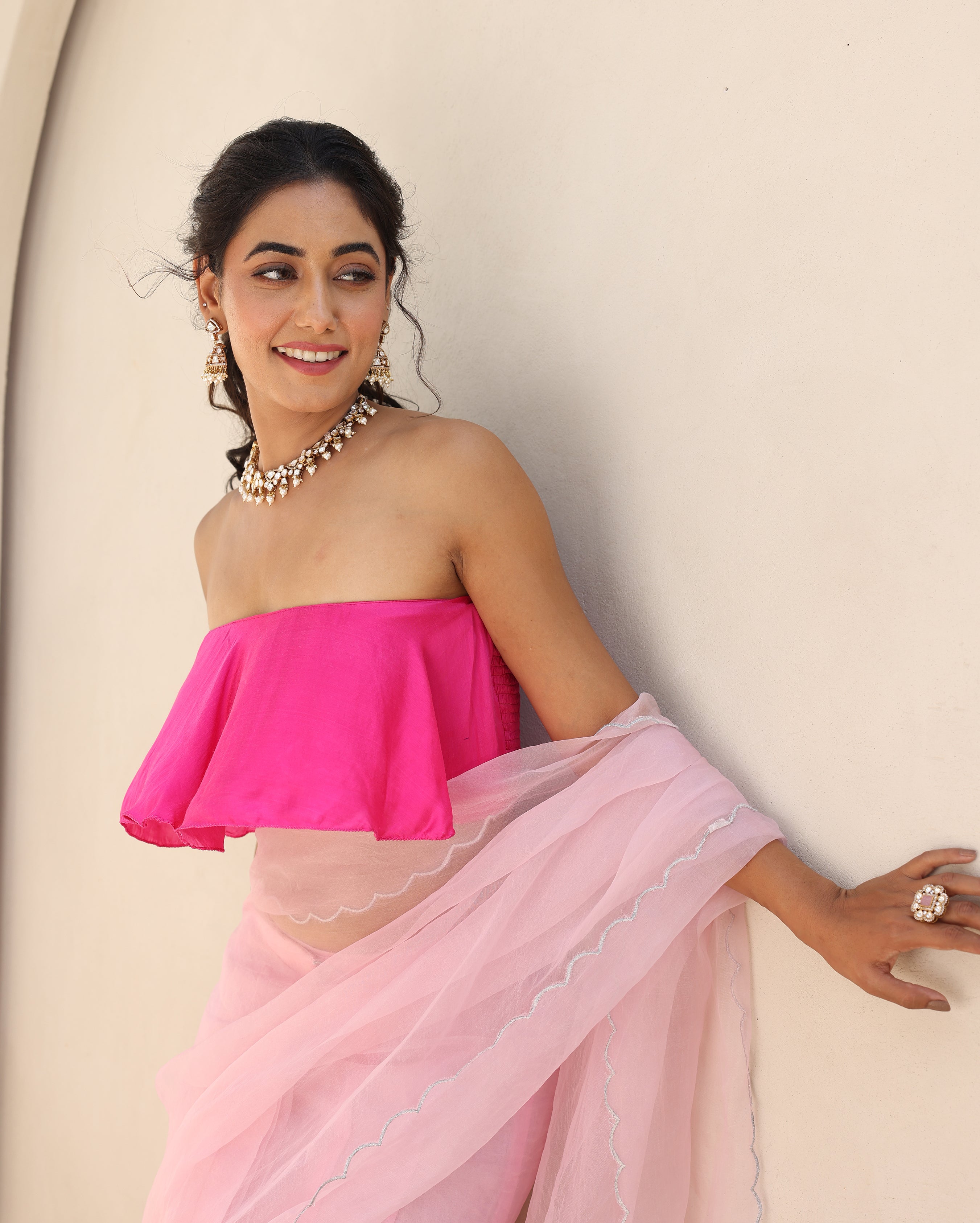 Pakhi Pink Satin Blouse