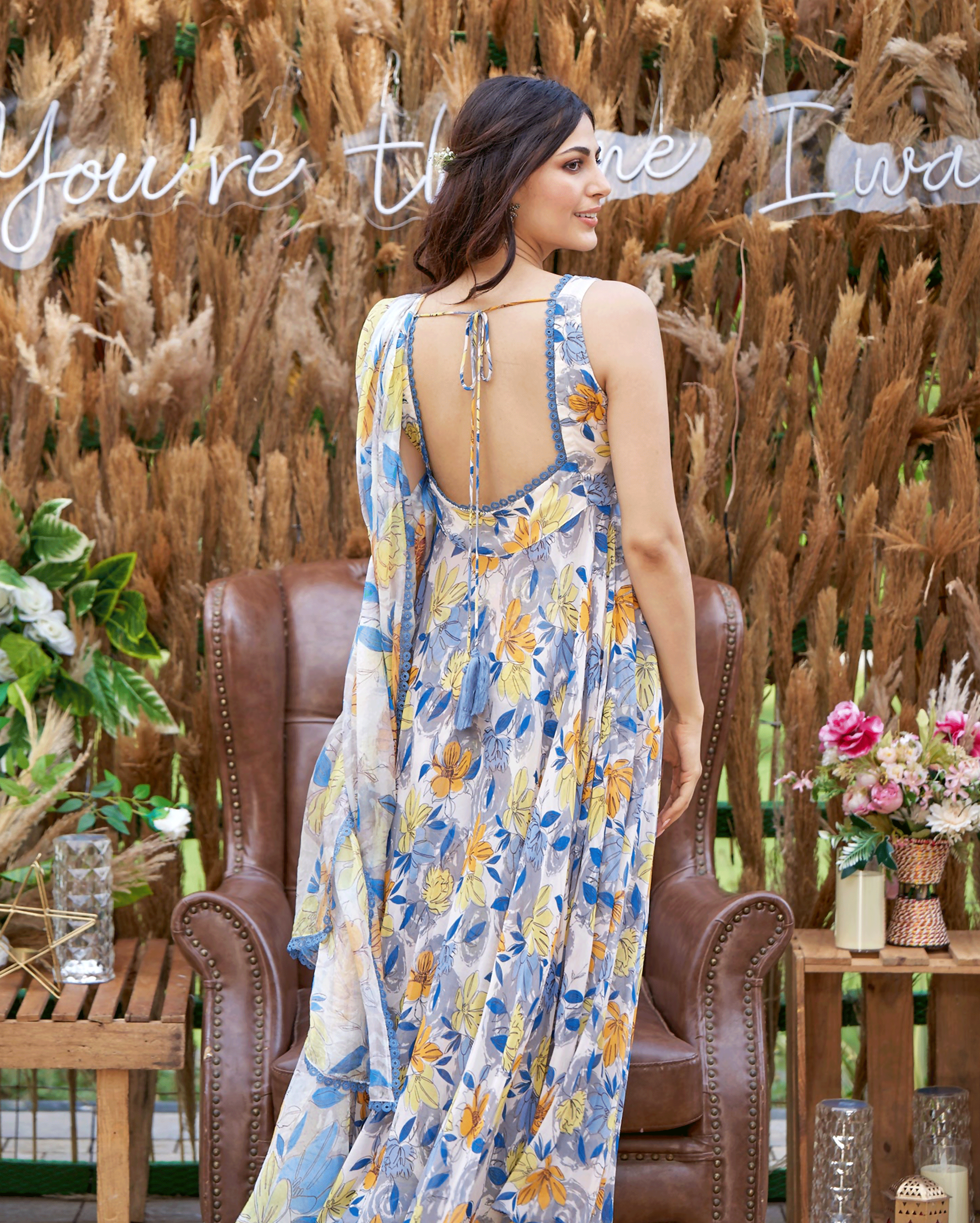 Zohan White Printed Georgette Suit Set