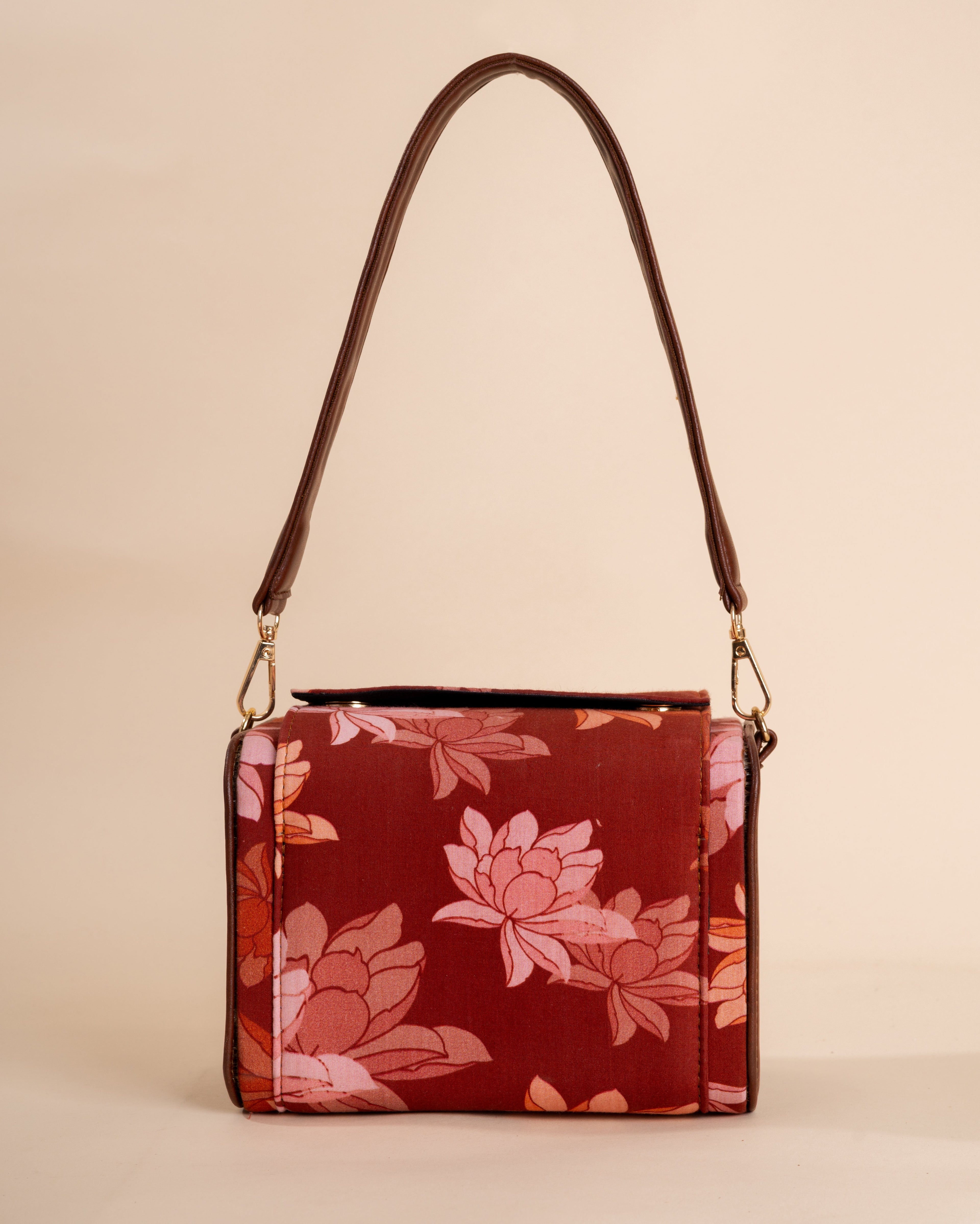 Rosalie Retro Maroon Satchel Bag