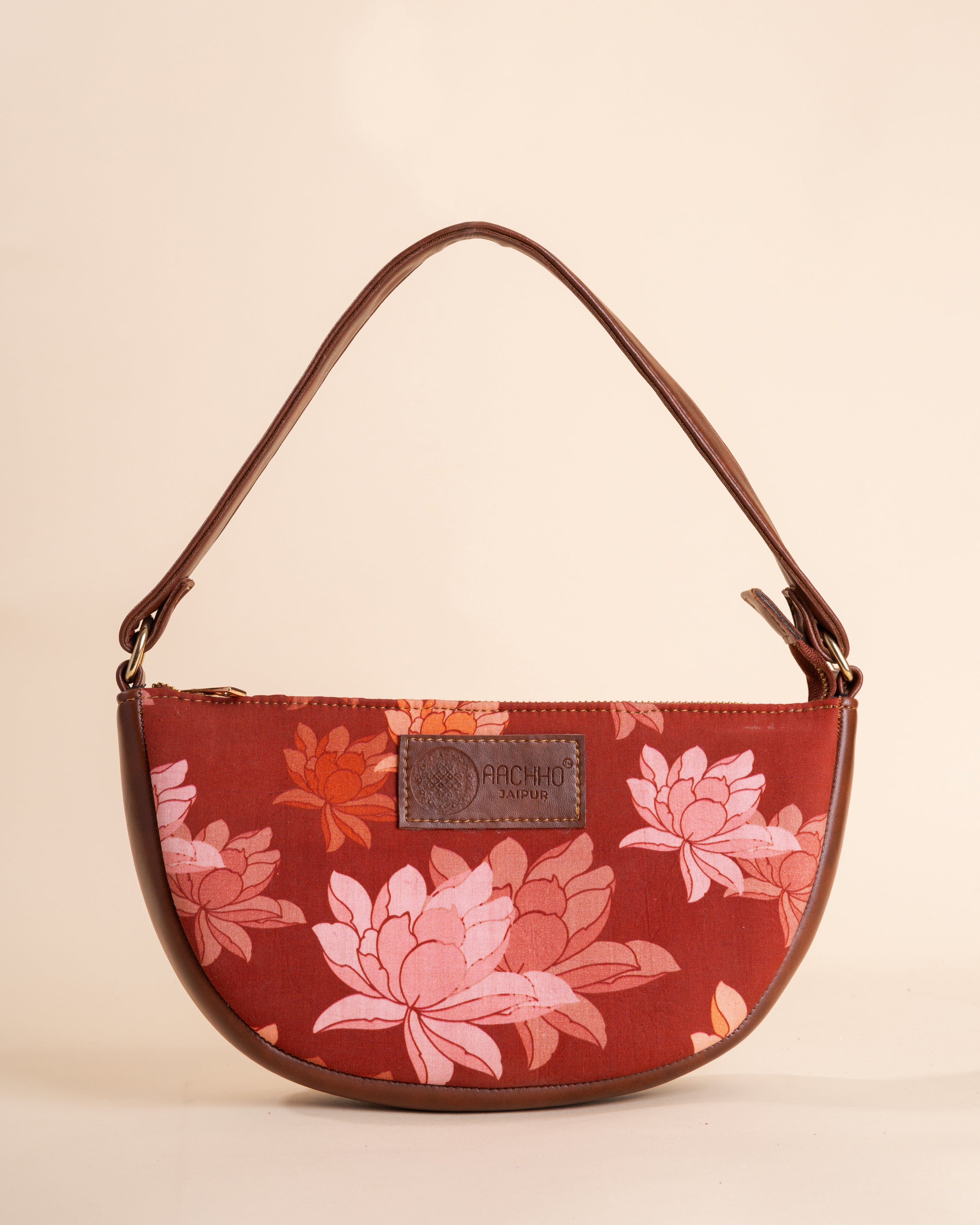 Rustic Blossom Maroon Fanny Bag