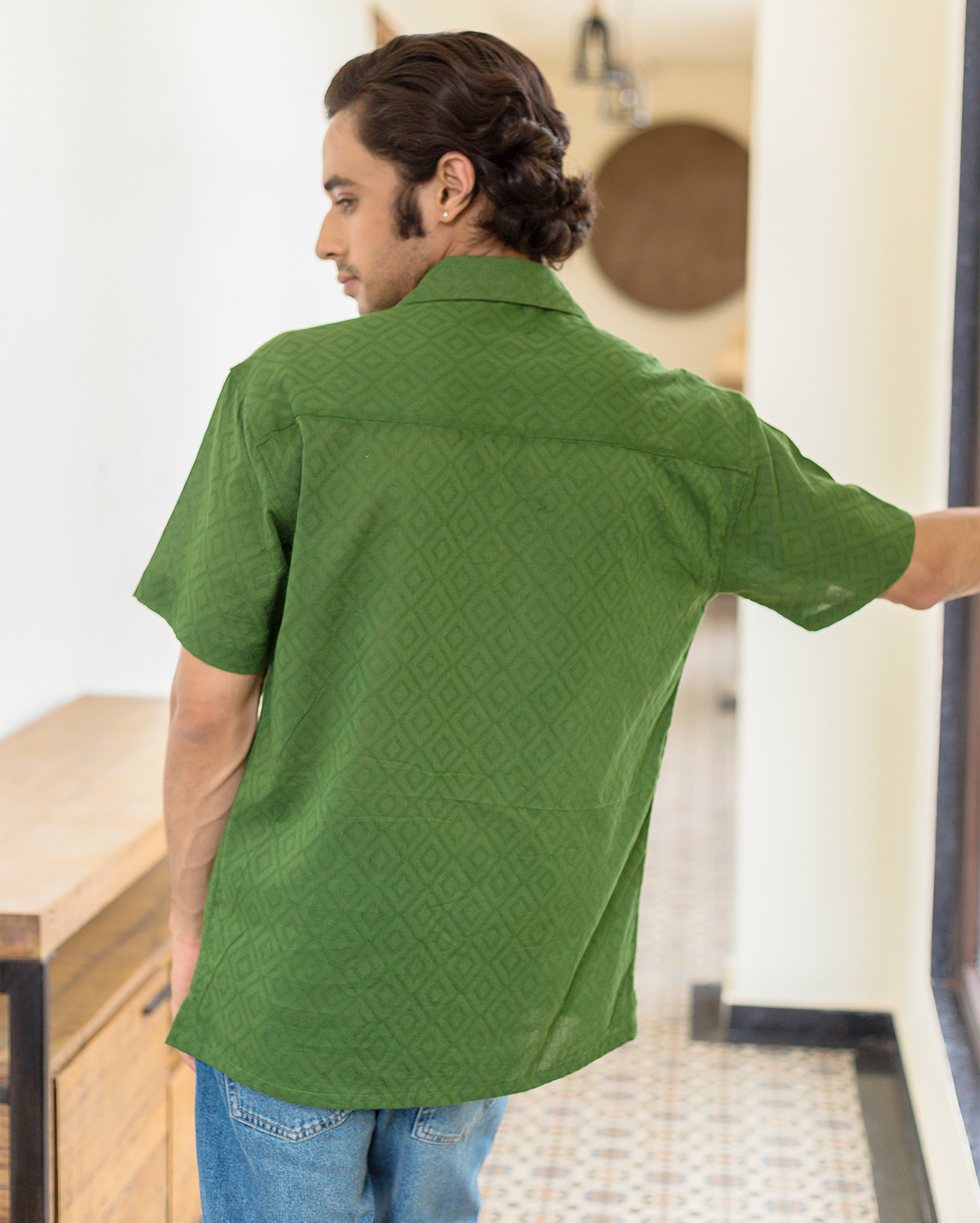 Lee Green Dobby Solid Shirt